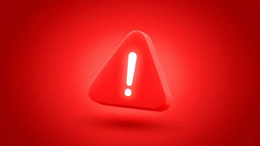 Abo-Falle Warnsignal: Rotes 3D-Symbol warnt vor Betrug und Sicherheitsrisiken im digitalen E-Commerce.
