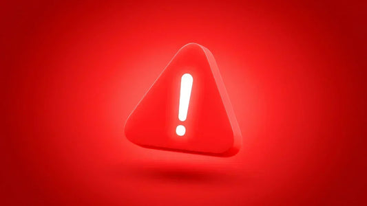 Abo-Falle Warnsignal: Rotes 3D-Symbol warnt vor Betrug und Sicherheitsrisiken im digitalen E-Commerce.
