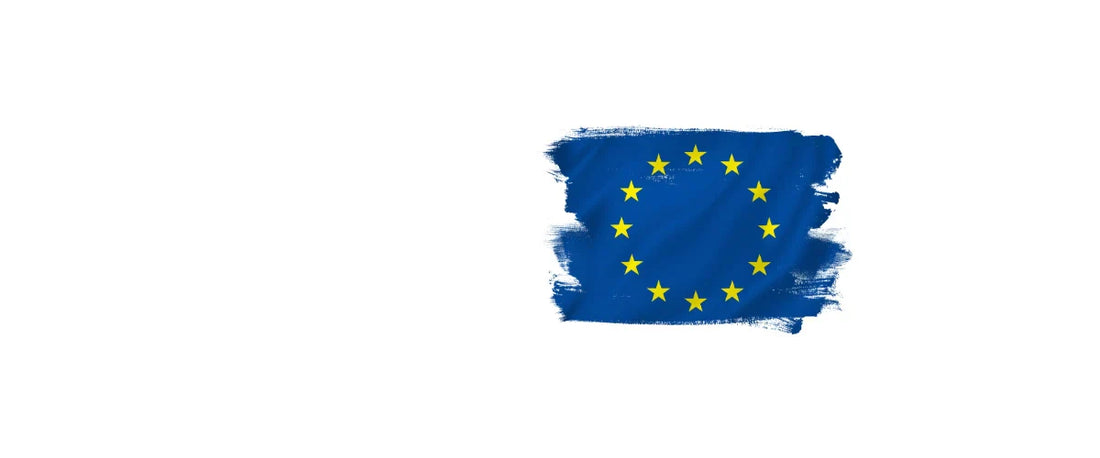 EU-Warenkaufrichtlinie: EU-Flagge als Symbol für Mängelhaftung und Update-Pflicht im E-Commerce.