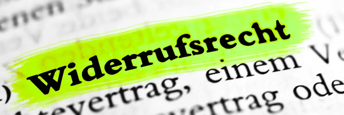 Markierter BGB-Text zum Widerrufsrecht: Gesetzliches Widerrufsrecht und Ihre Rechte als Verbraucher im Online-Handel.