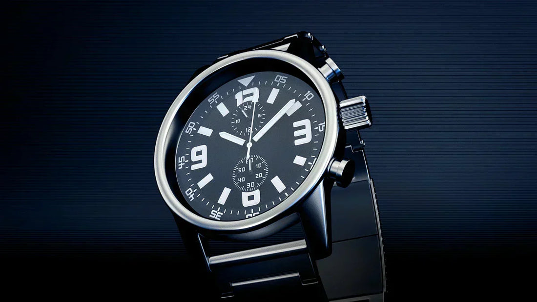 Rechtssichere Werbung: Produktbild für Garantien & Marken bei der Chronograph-Armbanduhr im Shop.