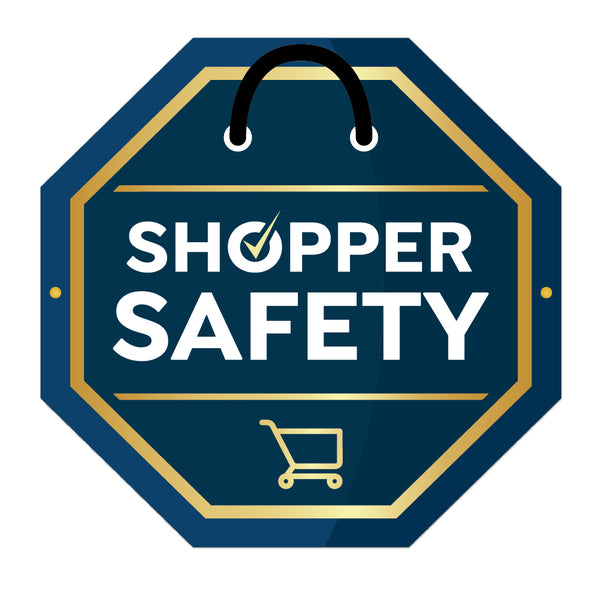 Shopper Safety Logo in Blau und Gold – Gütesiegel für sichere Online-Shops, Vertrauen, Seriosität und sicheres Einkaufen.